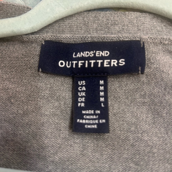 Lands’ End Women’s Gray Button Front Cardigan Sweater Small Knit Classic - Picture 4 of 6